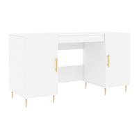 vidaXL Escritorio madera de ingeniería blanco 140x50x75 cm