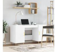 vidaXL Escritorio madera de ingeniería blanco 140x50x75 cm