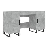 vidaXL Escritorio madera de ingeniería gris hormigón 140x50x75 cm