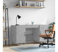 vidaXL Escritorio Madera de ingeniería Gris hormigón 140x50x75 cm para oficina en casa