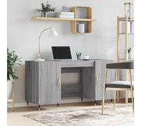 vidaXL Escritorio madera de ingeniería gris Sonoma 140x50x75 cm
