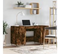 vidaXL Escritorio madera de ingeniería roble ahumado 140x50x75 cm
