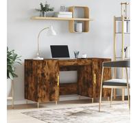 vidaXL Escritorio madera de ingeniería roble ahumado 140x50x75 cm