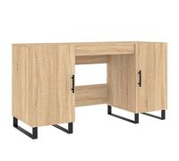 vidaXL Escritorio Madera de ingeniería Roble Sonoma 140x50x75 cm, Escritorio de Ordenador, Escritorio de Estudio, Muebles de Oficina en casa