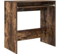 vidaXL Escritorio, madera laminada con efecto roble ahumado, 77,5 x 43 x 79 cm