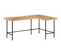 Escritorio Madera Maciza Mango Y Hierro 165x110x77 Cm Vidaxl