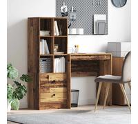 vidaXL Escritorio 115,5 x 40 x 127 cm 2 uds. Multicolor Madera envejecida