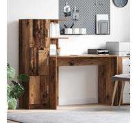 vidaXL Escritorio 2 pcs Madera vieja