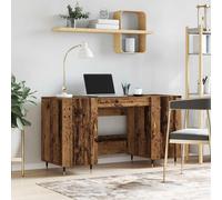 Escritorio vidaXL, estilo vintage, madera maciza y tablero de partículas, 140 x 50 x 75 cm