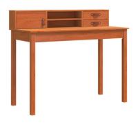 vidaXL Escritorio Marrón cera 110 x 50 x 93 cm Madera de Pino Sólido