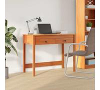 vidaXL Escritorio Max Brown Madera de pino macizo 100 x 50 x 78 cm