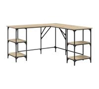vidaXL Escritorio madera de ingeniería roble Sonoma 139x139x75 cm
