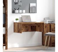 vidaXL Escritorio Montado en la Pared Madera envejecida