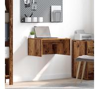 vidaXL Escritorio Montado en la Pared Madera envejecida
