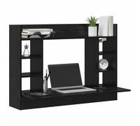 vidaXL Escritorio de pared roble negro 105x48x75 cm moderno y compacto