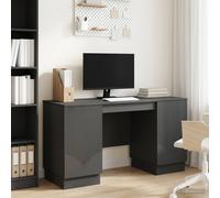 vidaXL Escritorio Negro 142,5 x 50 x 75 cm Madera de Ingeniería