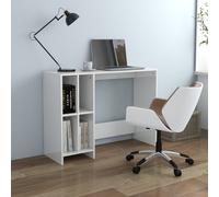 vidaXL Escritorio notebook contrachapado blanco brillo 102,5x35x75 cm