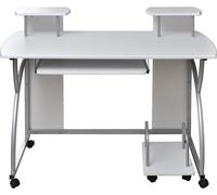 vidaXL Escritorio para ordenador, blanco, 110x52x88,5 cm, material de madera