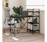 vidaXL Escritorio para ordenador con estantes negro 120x47x109 cm