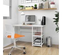 vidaXL Escritorio para ordenador de MDF y metal blanco 105x50x72 cm