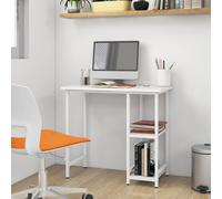 vidaXL Escritorio para ordenador de MDF y metal blanco 80x40x72 cm