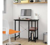 vidaXL Escritorio para ordenador de MDF y metal negro 80x40x72 cm