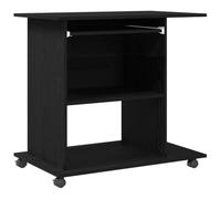 vidaXL Escritorio para Ordenador de Roble Negro, 80x50x75 cm,