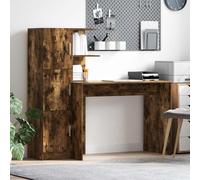 Escritorio 2 Pcs Roble Ahumado Vidaxl