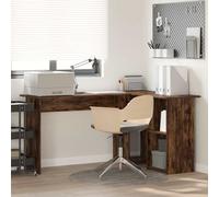 vidaXL Escritorio Roble ahumado 142 x 102 x 73 cm Madera de ingeniería
