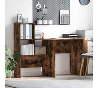 vidaXL Escritorio Roble ahumado Madera de ingeniería