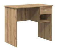 vidaXL Escritorio Roble Artesanal 90 x 49 x 75 cm Madera de ingeniería, Escritorio Rectangular Elegante para Oficina en casa, Mesa de Estudio, diseño Moderno, Almacenamiento Amplio