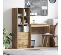 vidaXL Escritorio Roble artisan 115,5 x 40 x 127 cm 2 uds. Brown