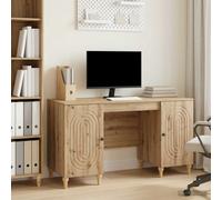 Escritorio vidaXL, estilo artesanal, roble, 142,5 x 50 x 75 cm, material de madera