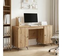 vidaXL Escritorio con estante 142,5 x 50 x 75 cm Madera de Ingeniería Multicolor Roble artisan