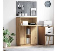 vidaXL Escritorio Roble Artesanal con Estante 71,5x31,5x106,5 cm – Moderno, Compacto para Oficina