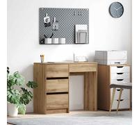 vidaXL Escritorio con cajón Roble artesanal, moderno y resistente para computadora 90 x 37,5 x 75 cm