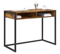 vidaXL Escritorio Roble Humo 100 x 50 x 75 cm – Madera contrachapada, estilo industrial