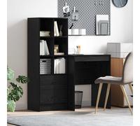 vidaXL Escritorio Roble Negro 105,5 x 50 x 127 cm 2 uds. Black