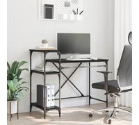 vidaXL Escritorio Roble Negro 105 x 50 x 90 cm Madera contrachapada