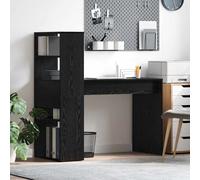 vidaXL Escritorio Roble Negro 113 x 54 x 120 cm Madera de ingeniería