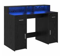 Escritorio Roble Negro 120 X 55 X 91 Cm Madera Contrachapada Vidaxl