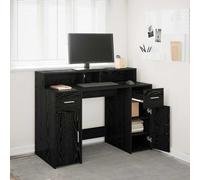 Escritorio Roble Negro 120 X 55 X 91 Cm Madera Contrachapada Vidaxl