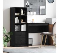 vidaXL Escritorio 125,5 x 40 x 127 cm 2 uds. Multicolor Roble negro