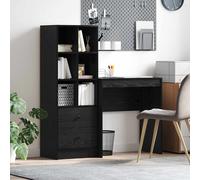 vidaXL Escritorio 135,5 x 50 x 127 cm 2 uds. Multicolor Roble negro