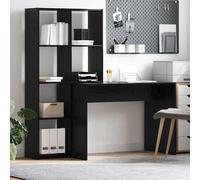 vidaXL Escritorio Roble Negro 138,5 x 55 x 143 cm Madera de ingeniería