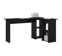vidaXL Escritorio Esquinero Moderno Roble Negro 142x102x73 cm Madera de ingeniería