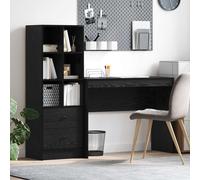 vidaXL Escritorio 145,5 x 40 x 127 cm 2 uds. Multicolor Roble negro