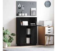 vidaXL Escritorio con estante Roble negro 71.5×31.5×106.5 cm – Moderno, almacenamiento duradero