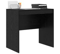 vidaXL Escritorio Roble Negro 80 x 50 x 76 cm | Diseño simple y elegante para espacios modernos, Hecho con madera de ingeniería fuerte y trozos de roble macizo,