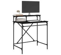 vidaXL Escritorio Roble Negro Madera de ingeniería 80 x 50 x 90 cm